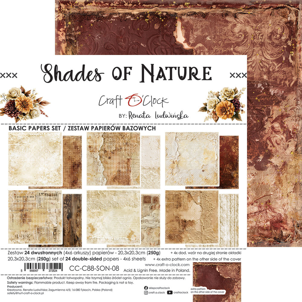 Craft o`clock - Shades of nature 8x8" basic