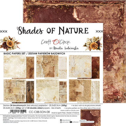 Craft o`clock - Shades of nature 8x8" basic