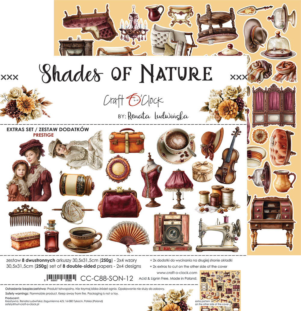 Craft o`clock - Shades of Nature - klippeblokk mix