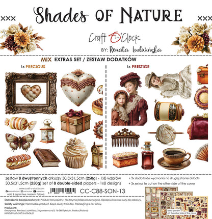 Craft o`clock - Shades of Nature - klippeblokk mix