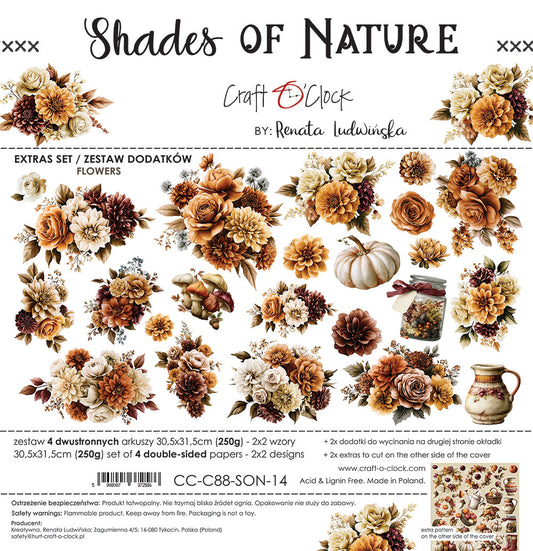 Craft o`clock - Shades of nature - flowers klippeblokk