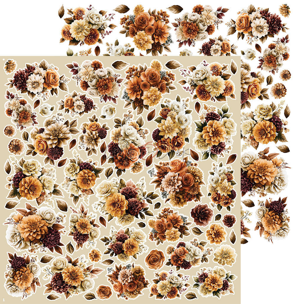 Craft o`clock - Shades of nature - flowers klippeblokk