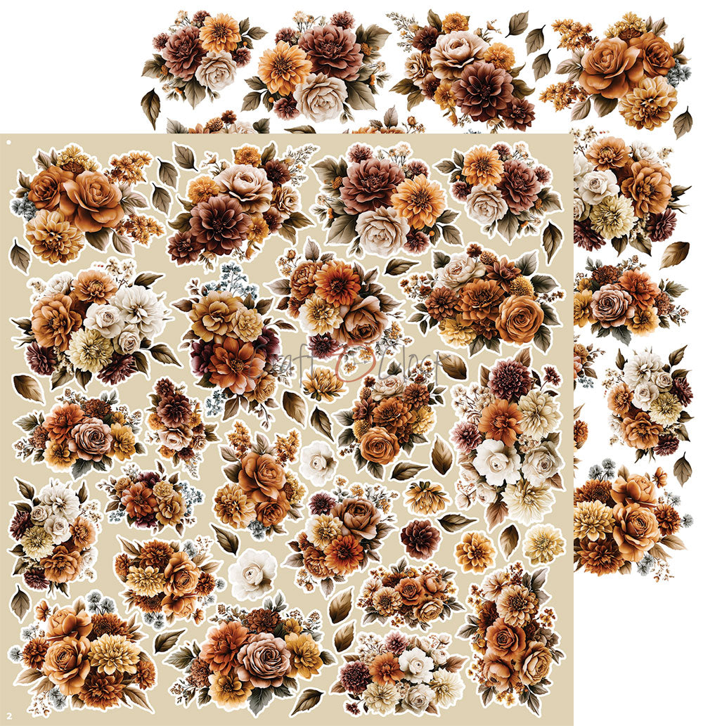 Craft o`clock - Shades of nature - flowers klippeblokk
