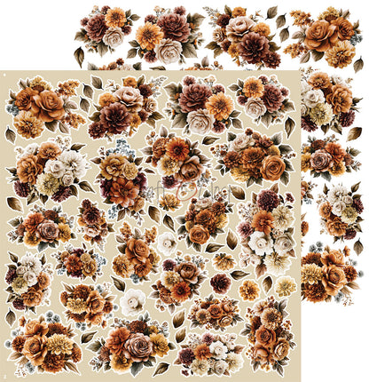 Craft o`clock - Shades of nature - flowers klippeblokk