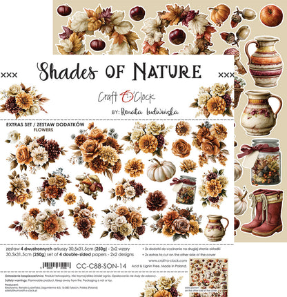Craft o`clock - Shades of nature - flowers klippeblokk