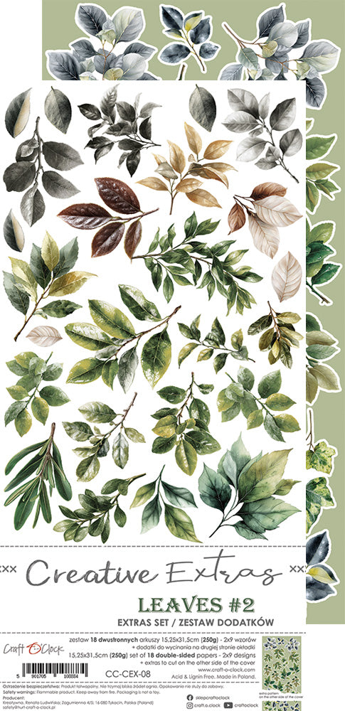 Craft o`clock - All Leaves - mix - klippeblokk