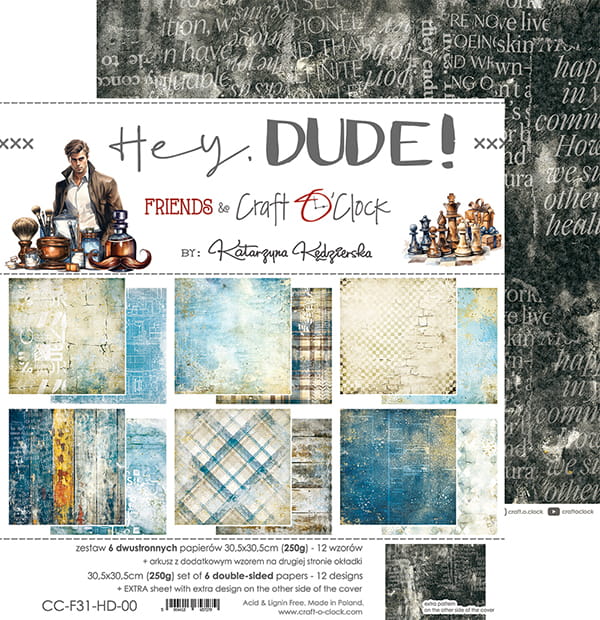 Craft o`clock - Hey, Dude - 12x12inch