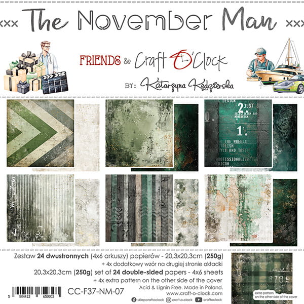 Craft o `clock - November Man 8x8" mix