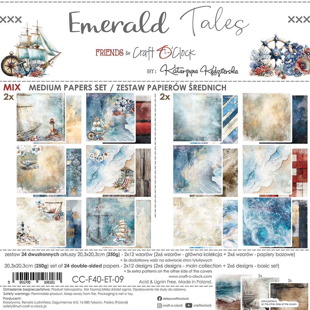 Craft o`clock - Emerald Tales 8x8" mix