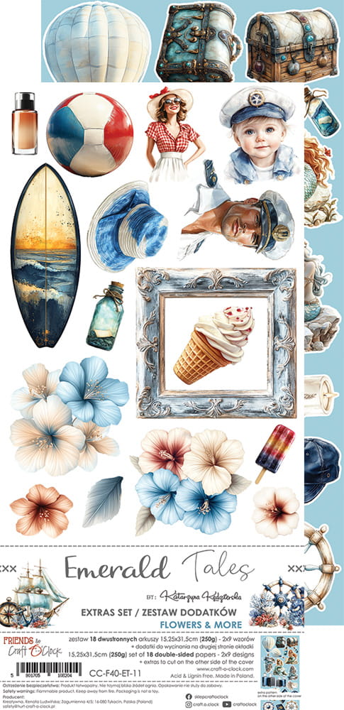 Craft o`clock - Emerald Tales - klippebok flowers