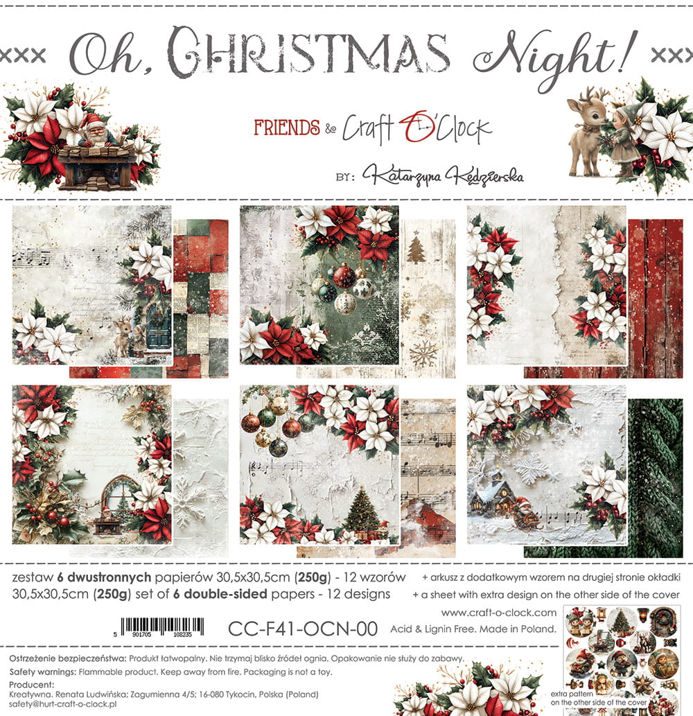 Craft o`clock - Oh Christmas Night 6x6"