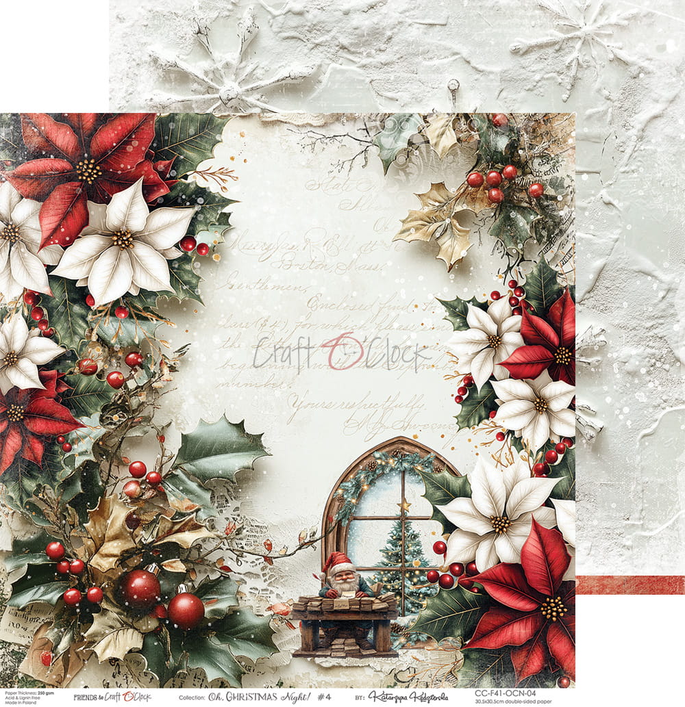Craft o`clock - Oh Christmas Night - 8x8"