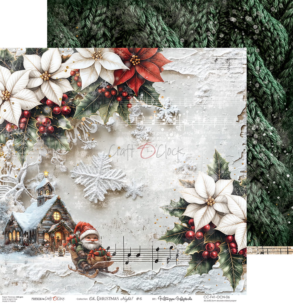 Craft o`clock - Oh Christmas Night 6x6"