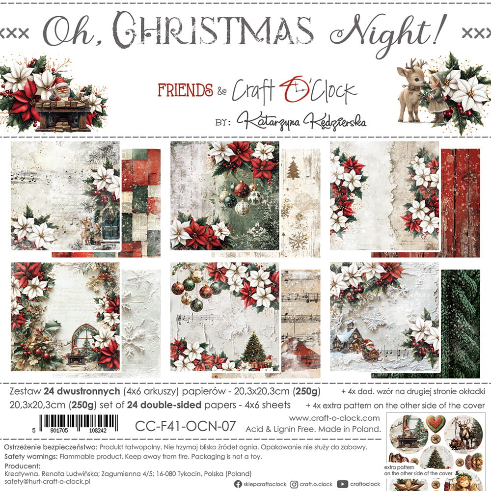Craft o`clock - Oh Christmas Night - 8x8" mix