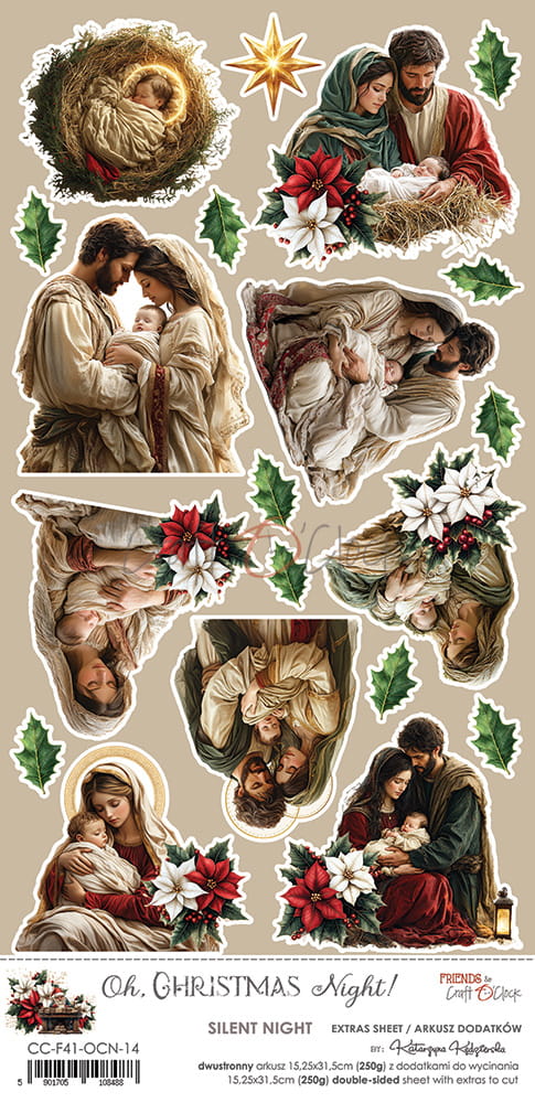 Craft o`clock - Oh Christmas Night-  Silent Night 6x12"