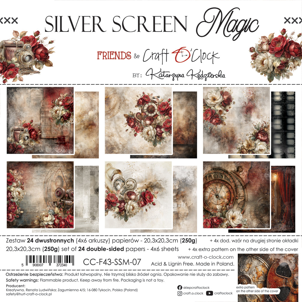 Craft o`clock - Silver Screen Magic 8x8"