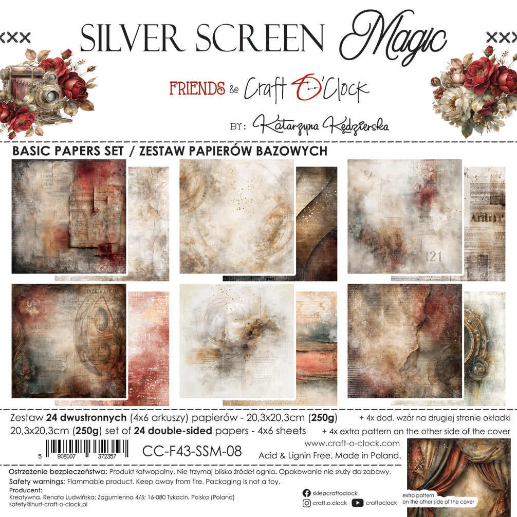 Craft o`clock - Silver Screen Magic 8x8" basic