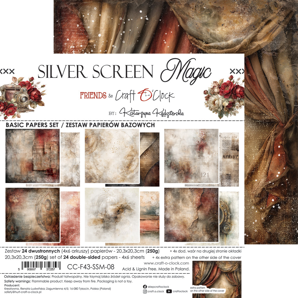 Craft o`clock - Silver Screen Magic 8x8" basic