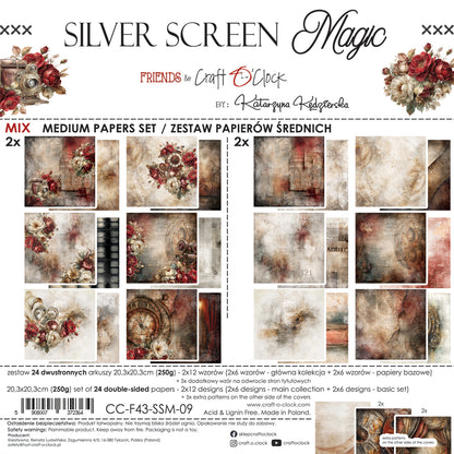 Craft o`clock - Silver Screen Magic - 8x8" mix