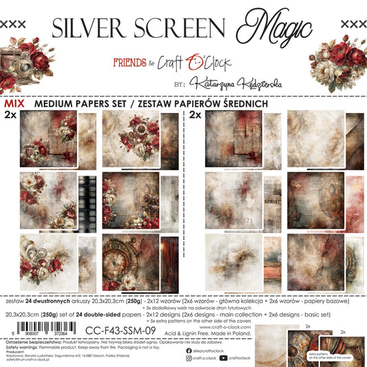 Craft o`clock - Silver Screen Magic - 8x8" mix