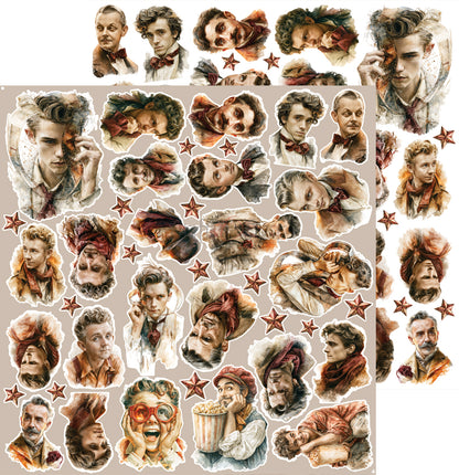 Craft o`clock - Silver Screen Magic - klippeblokk 12x12"-  mix