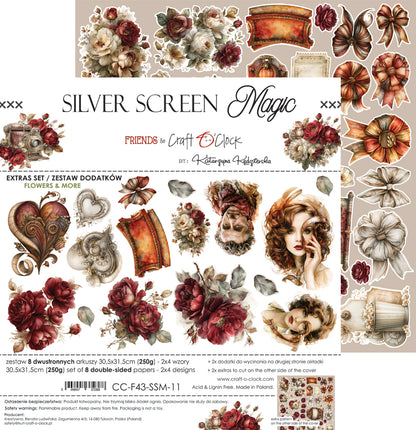 Craft o`clock - Silver Screen Magic - klippeblokk 12x12"-  mix
