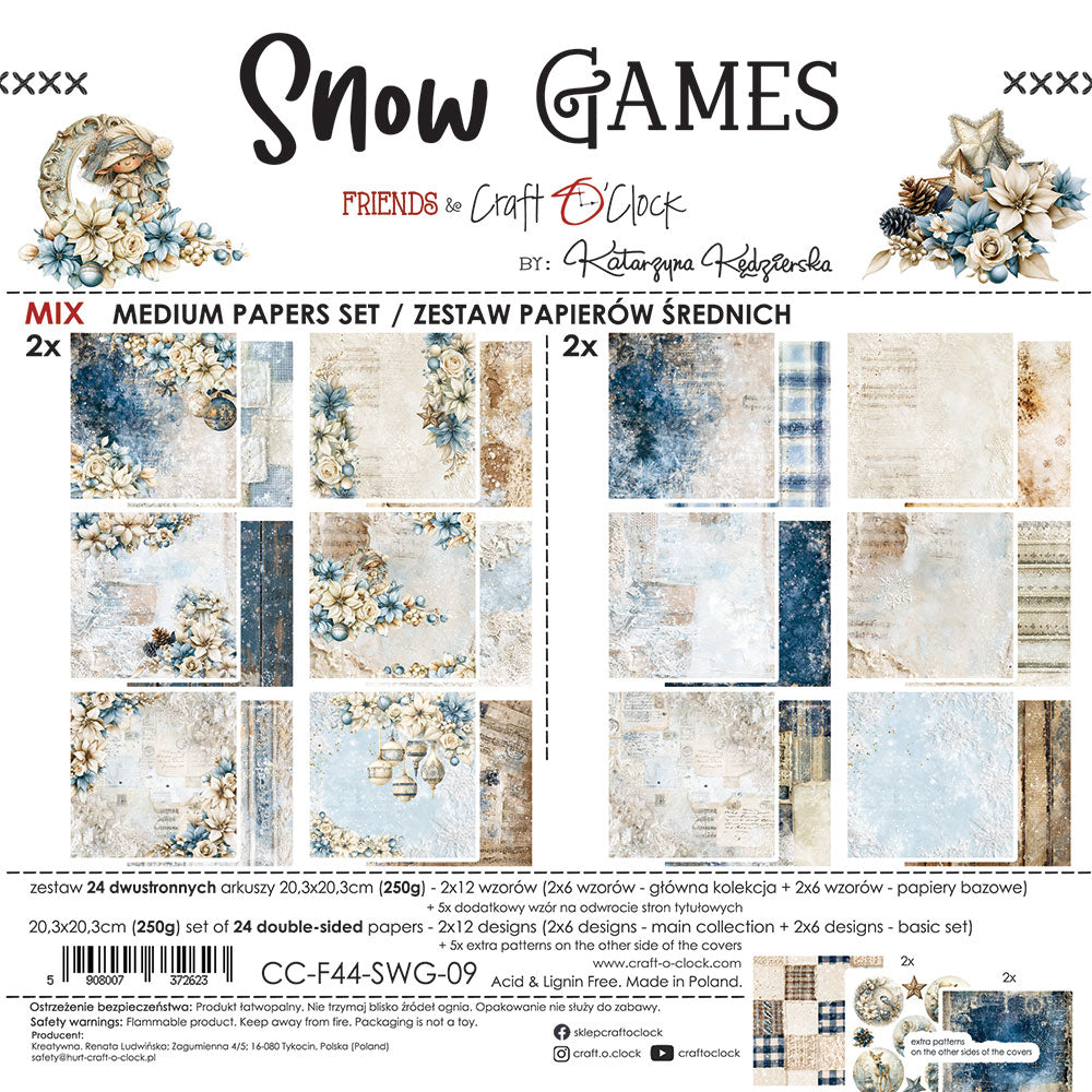Craft o`clock - Snow Games 8x8" mix