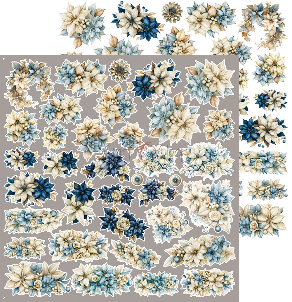 Craft o`clock - Snow Games - flowers 12x12"