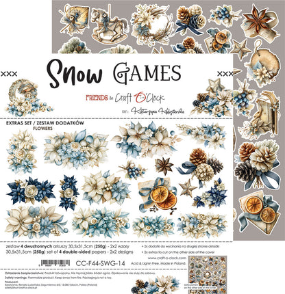 Craft o`clock - Snow Games - flowers 12x12"