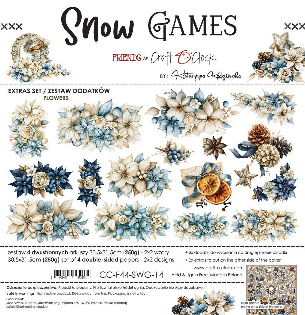 Craft o`clock - Snow Games - flowers 12x12"