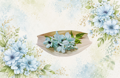 Blue Serenity Bloom-  stoff blomster