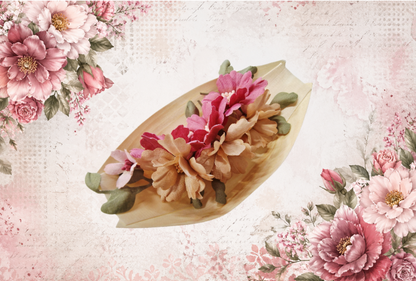 Blush Garden Romance -  stoff blomster
