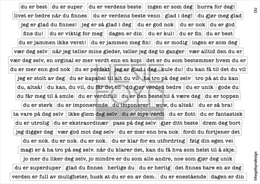 Hege Foyn  - Du - klistermerke hvitt