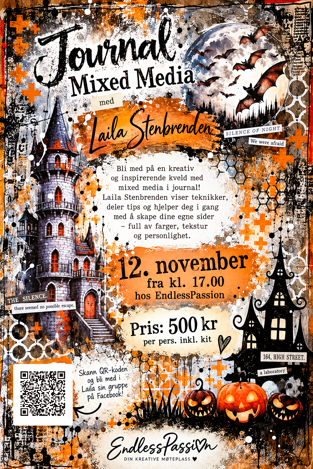 Journal Mixed Media med Laila Stenbrenden | 12. november