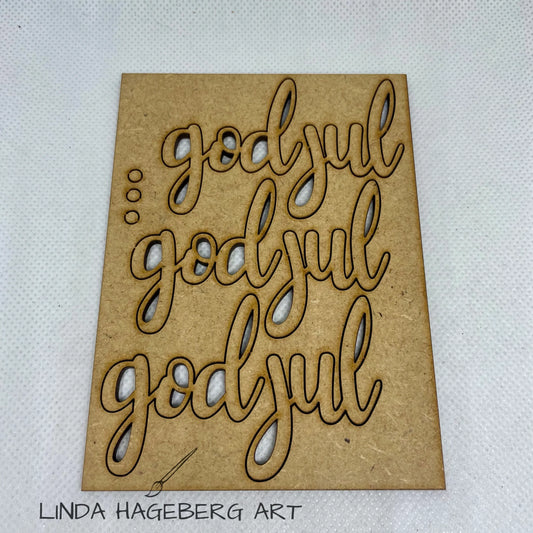 LindaHagebergArt - Chipboard HDF - God Jul