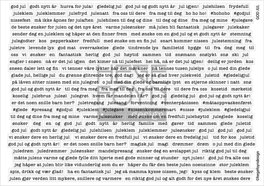 Hege Foyn  - God Jul - klistermerke hvitt