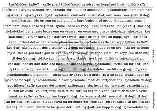 Hege Foyn  - Godt og søtt - klistermerke hvitt