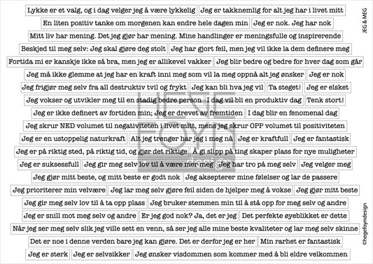 Hege Foyn  - Jeg og meg  - klistermerke hvitt