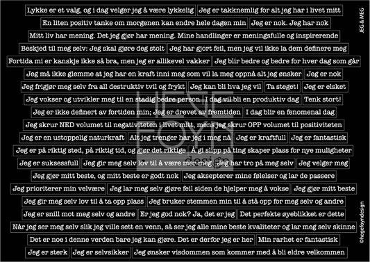 Hege Foyn  - Jeg og meg  - klistermerke svart