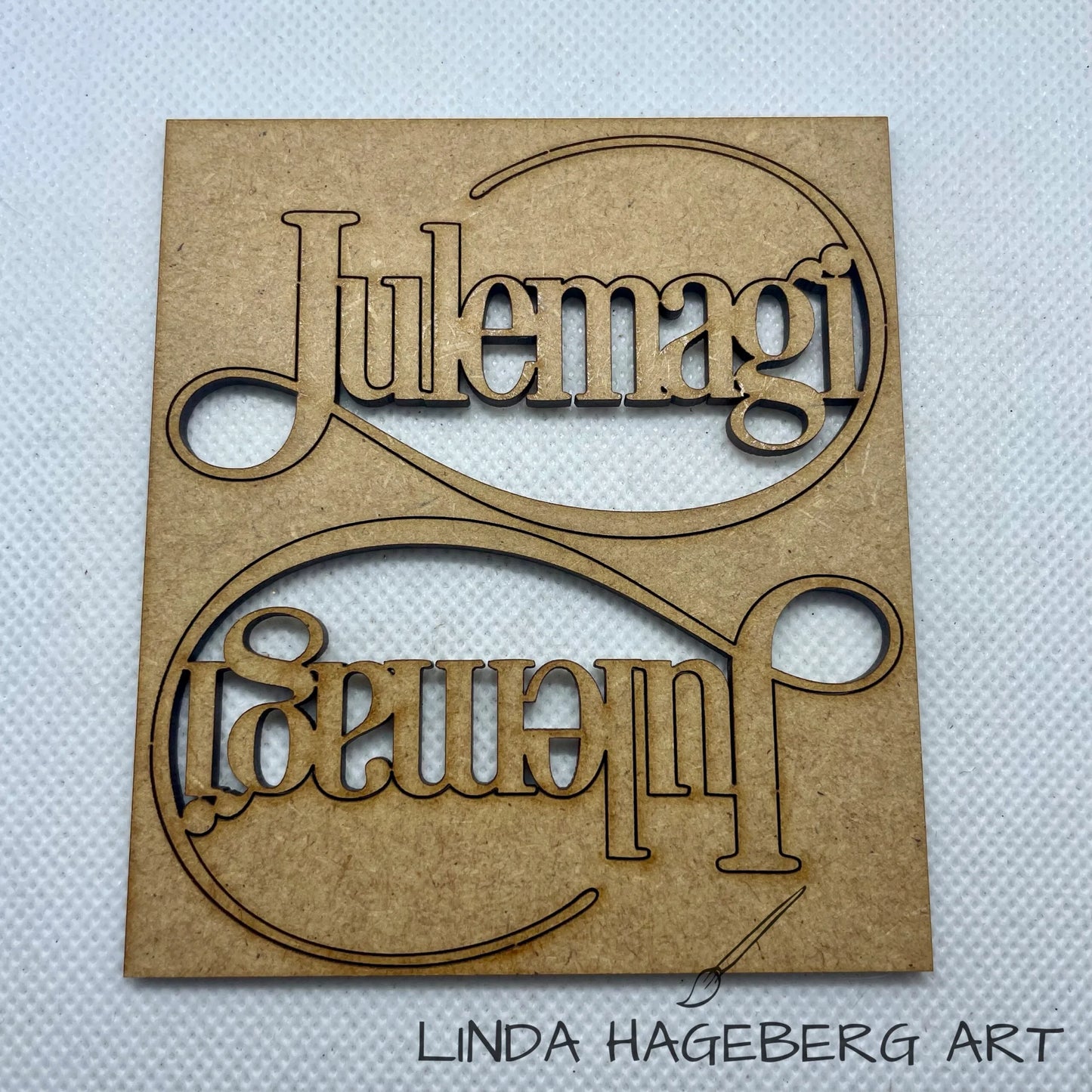 LindaHagebergArt - Chipboard HDF - Julemagi 01