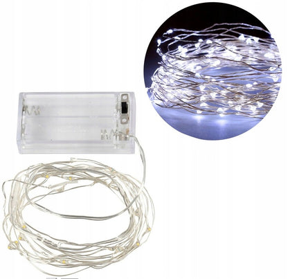 LED-lyslenke på batteri – kaldt hvitt lys