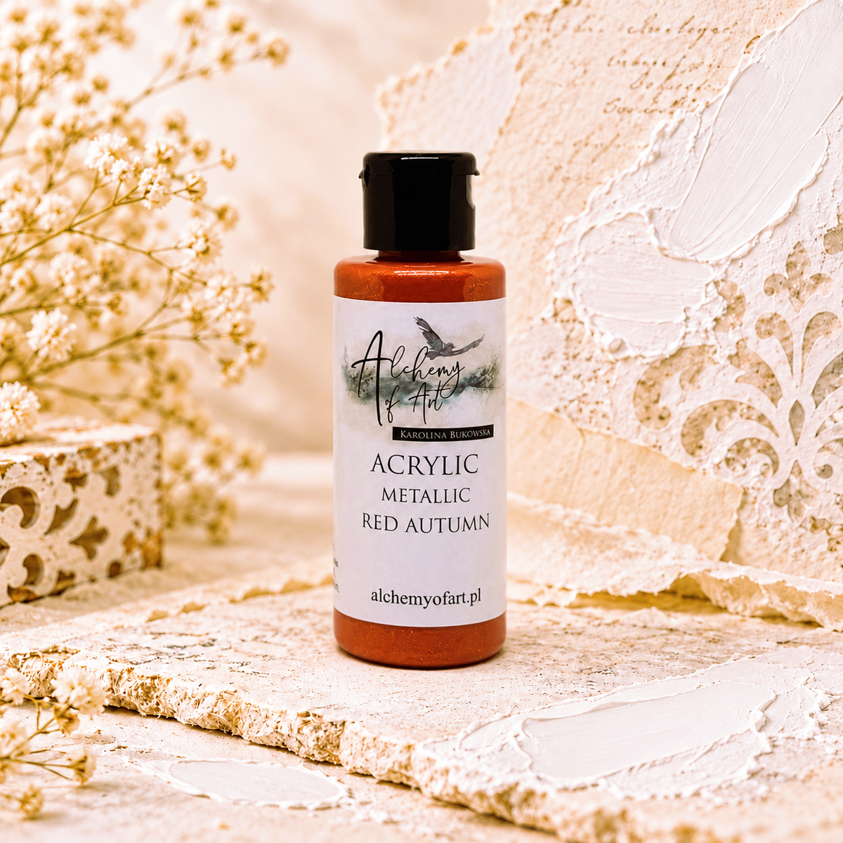 Alchemy of Art – Metallic akrylmaling Red Autumn 60 ml