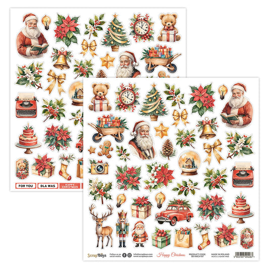 Scrapboys - Happy Christmas - klippeark 12x12"