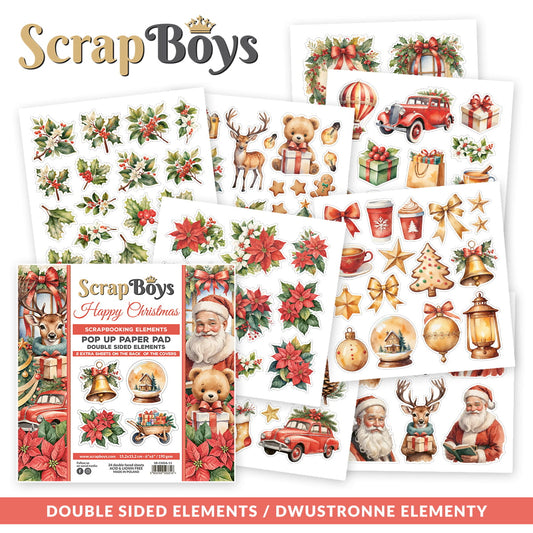 Scrapboys - Happy Christmas Pop-up 6x6"