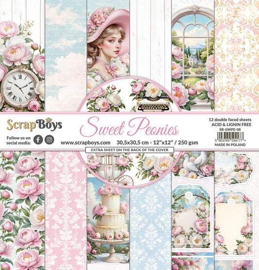 Scrapboys - Sweet Peonies 12x12"