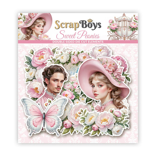 Scrapboys - Sweet Peonies  Die Cut