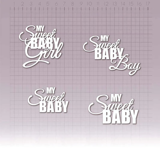 MyCraftime- Chipboard - Innskripsjon - My Sweet Baby