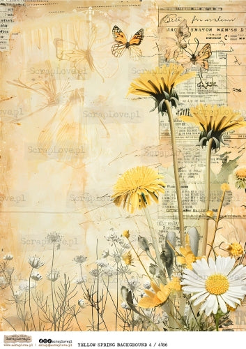 Utklippsark A4 - Yellow Spring Background 4