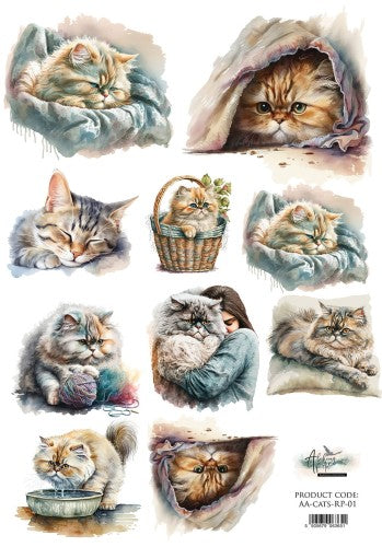 Alchemyofart -Rispapir Alice cats