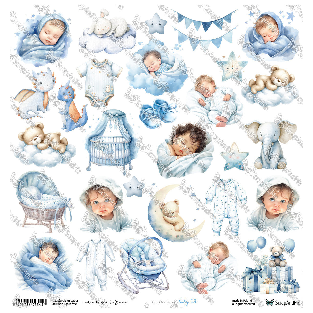 Scrapandme - Oh, Baby -  Baby 03 - 12x12"